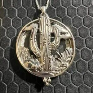 Cactus Locket 18K White Gold Plated-Not in Stock